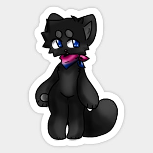 Bisexual Anthro Black Cat Sticker